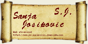 Sanja Josipović vizit kartica